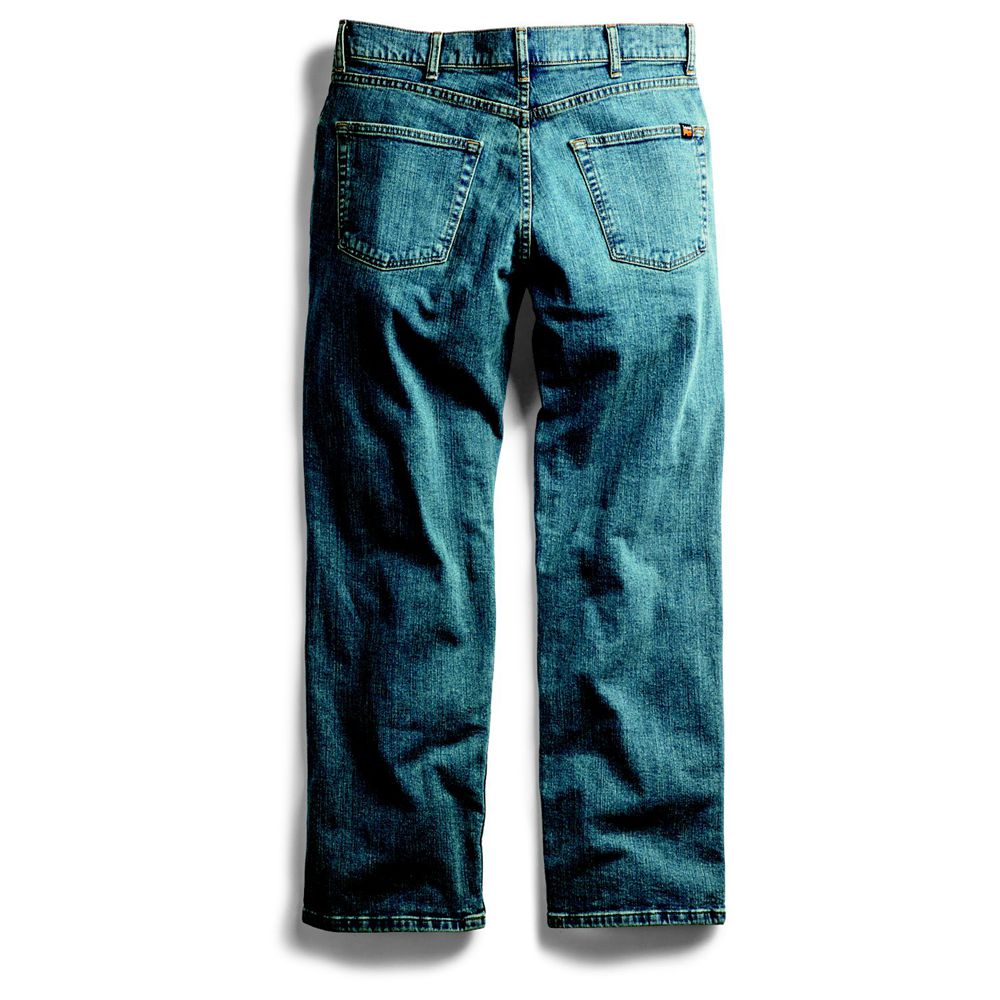 Pantalones Timberland Argentina Hombre - Pro® Grit-N-Grind Straight Fit Flex Denim Work - Azules - U